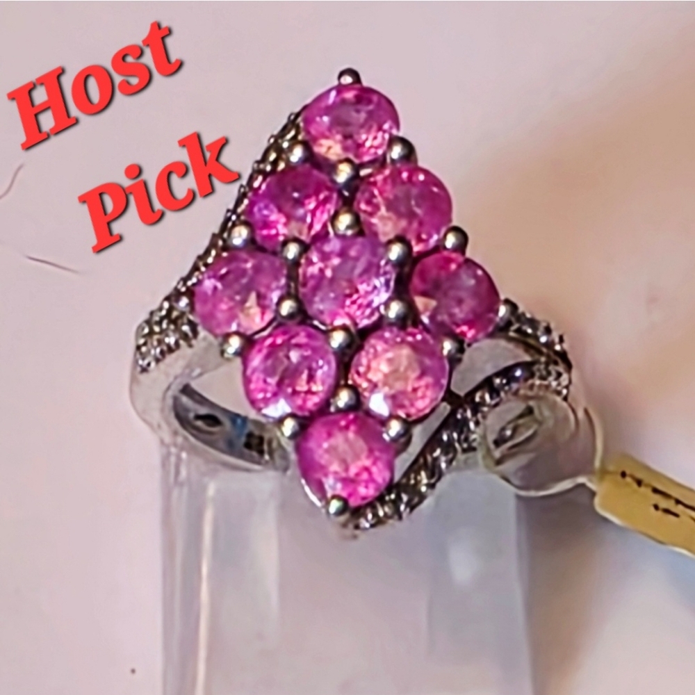 Host Pick NWOT Rare Estate Designer Signed  Montepuez Pink Ruby Ring - Picture 3 of 9